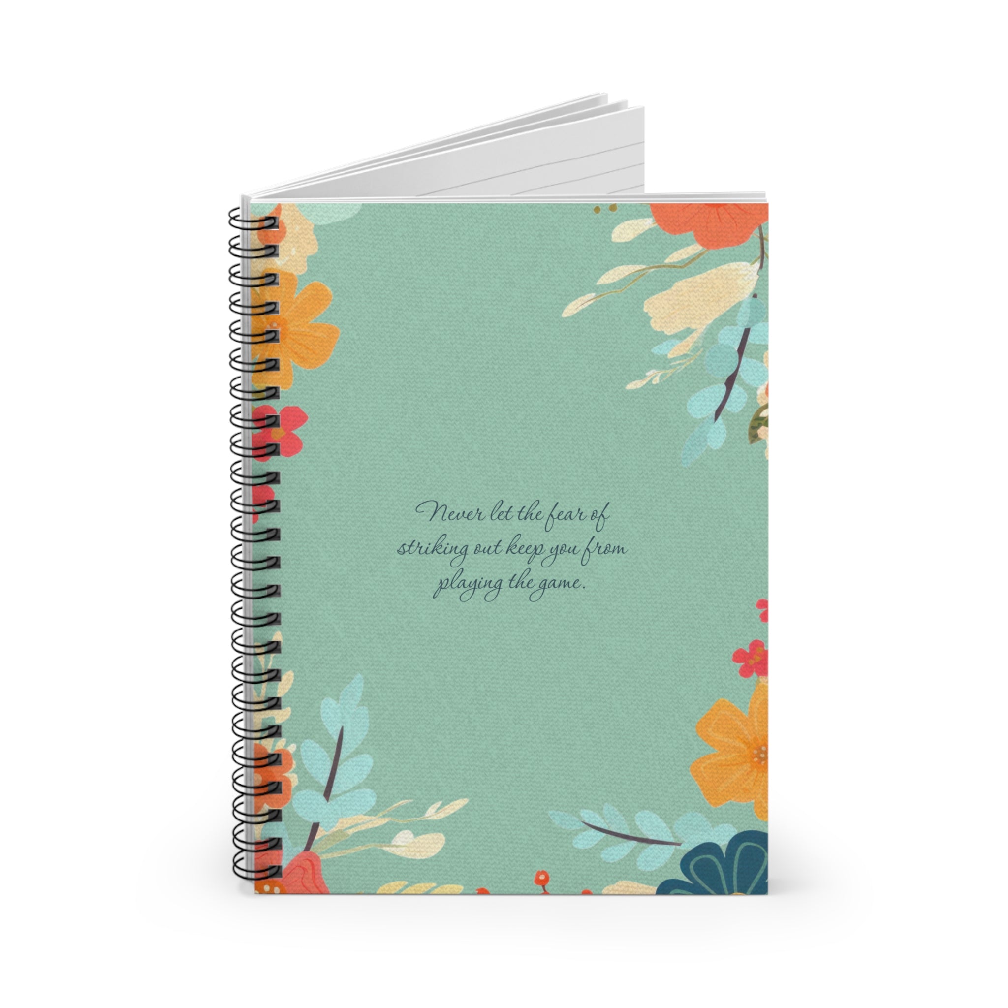 Never Let Fear Spiral Notebook - Ruled Line