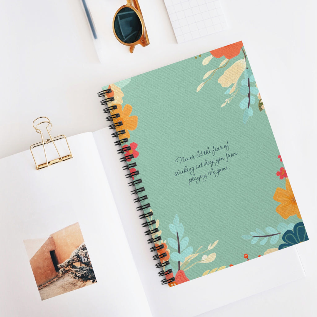 Never Let Fear Spiral Notebook - Ruled Line