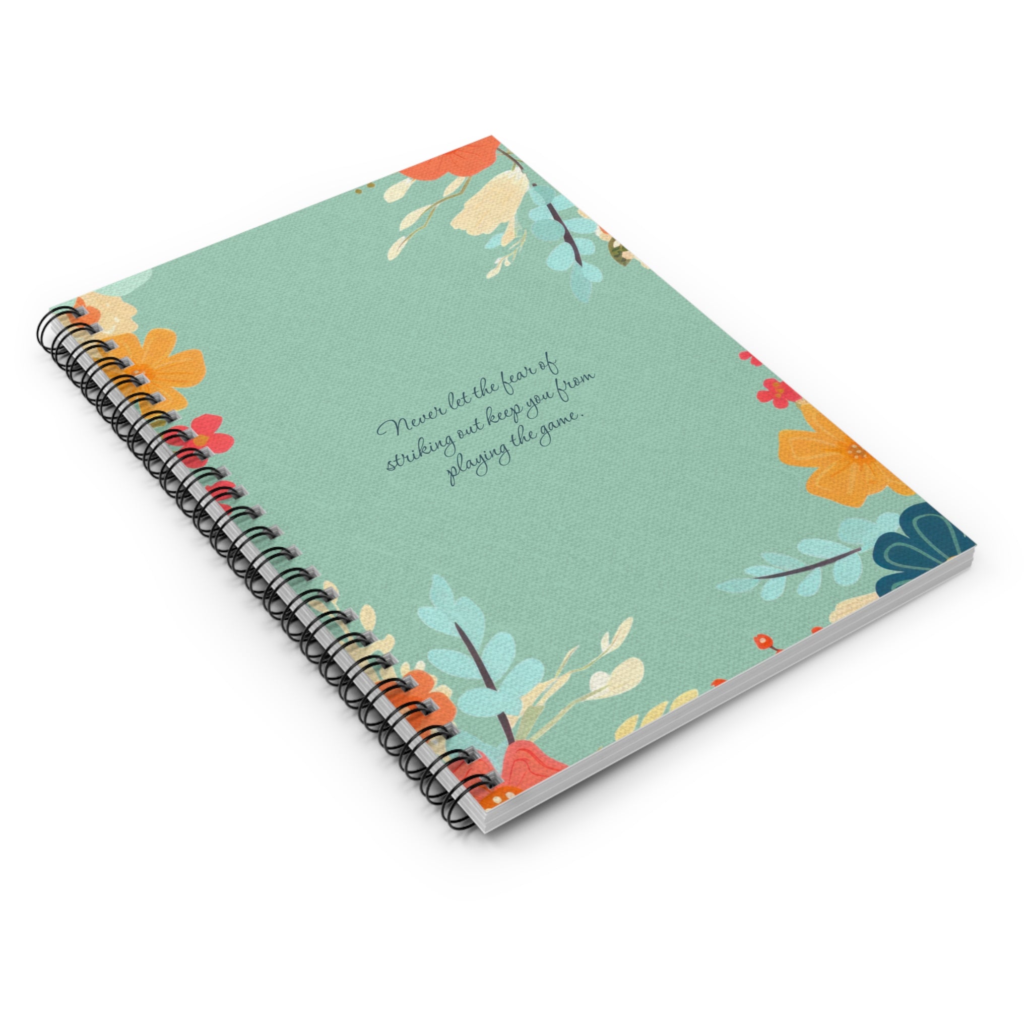 Never Let Fear Spiral Notebook - Ruled Line