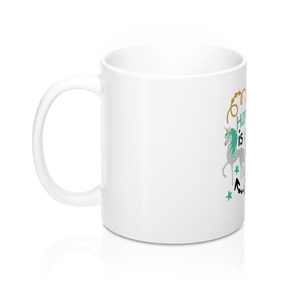 Happiness Is Believing In Unicorns 11oz Ceramic Mug - Inspired By Savy