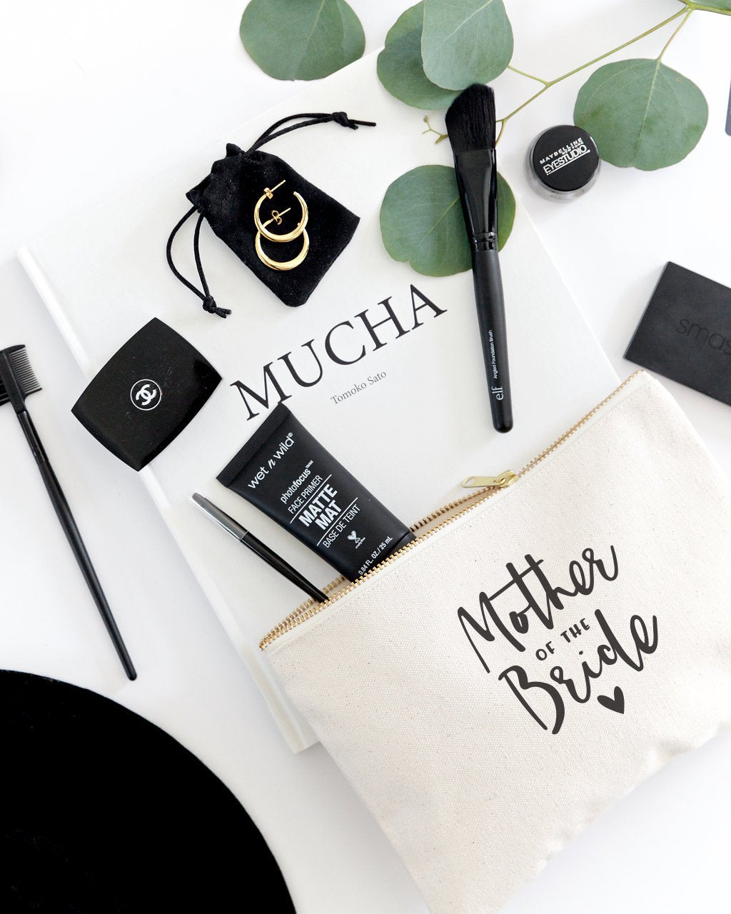 Mother of the Bride Cotton Canvas Cosmetic Bag