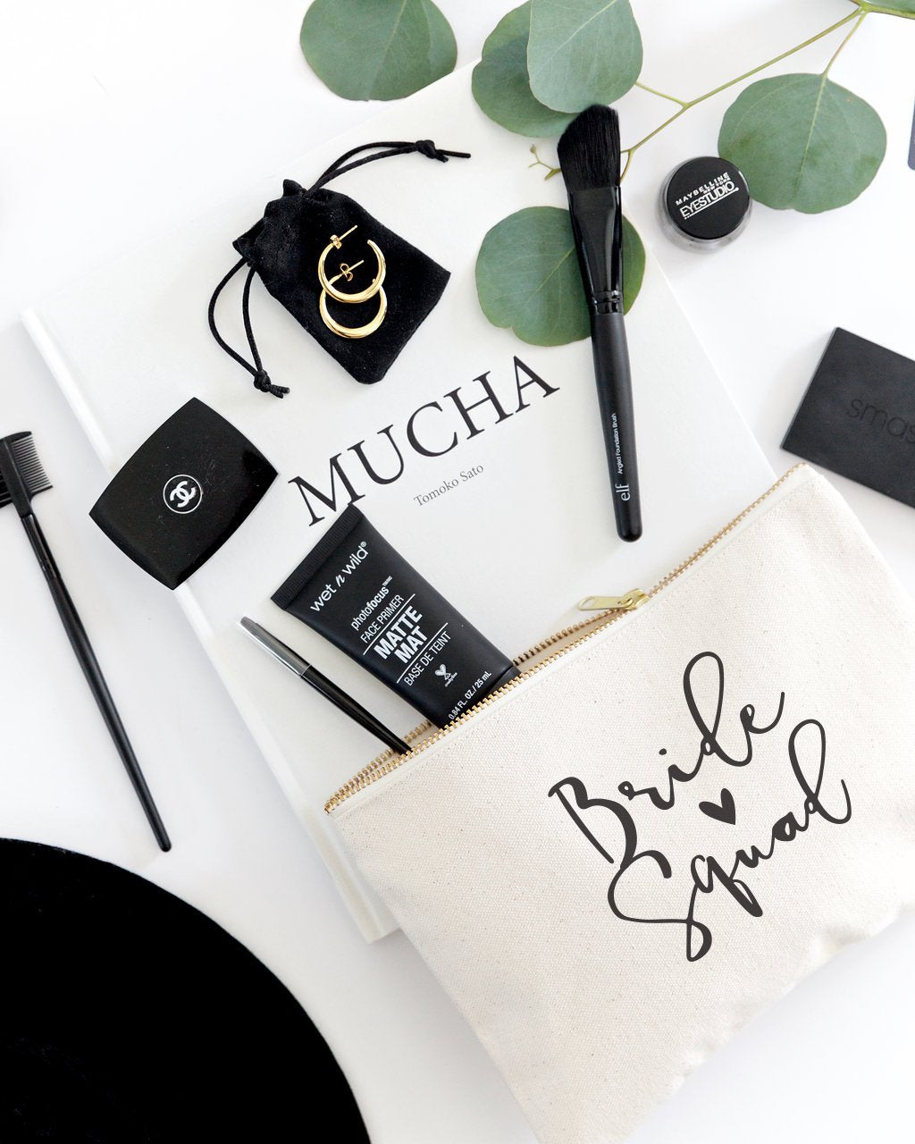 Bride Squad Cotton Canvas Cosmetic Bag