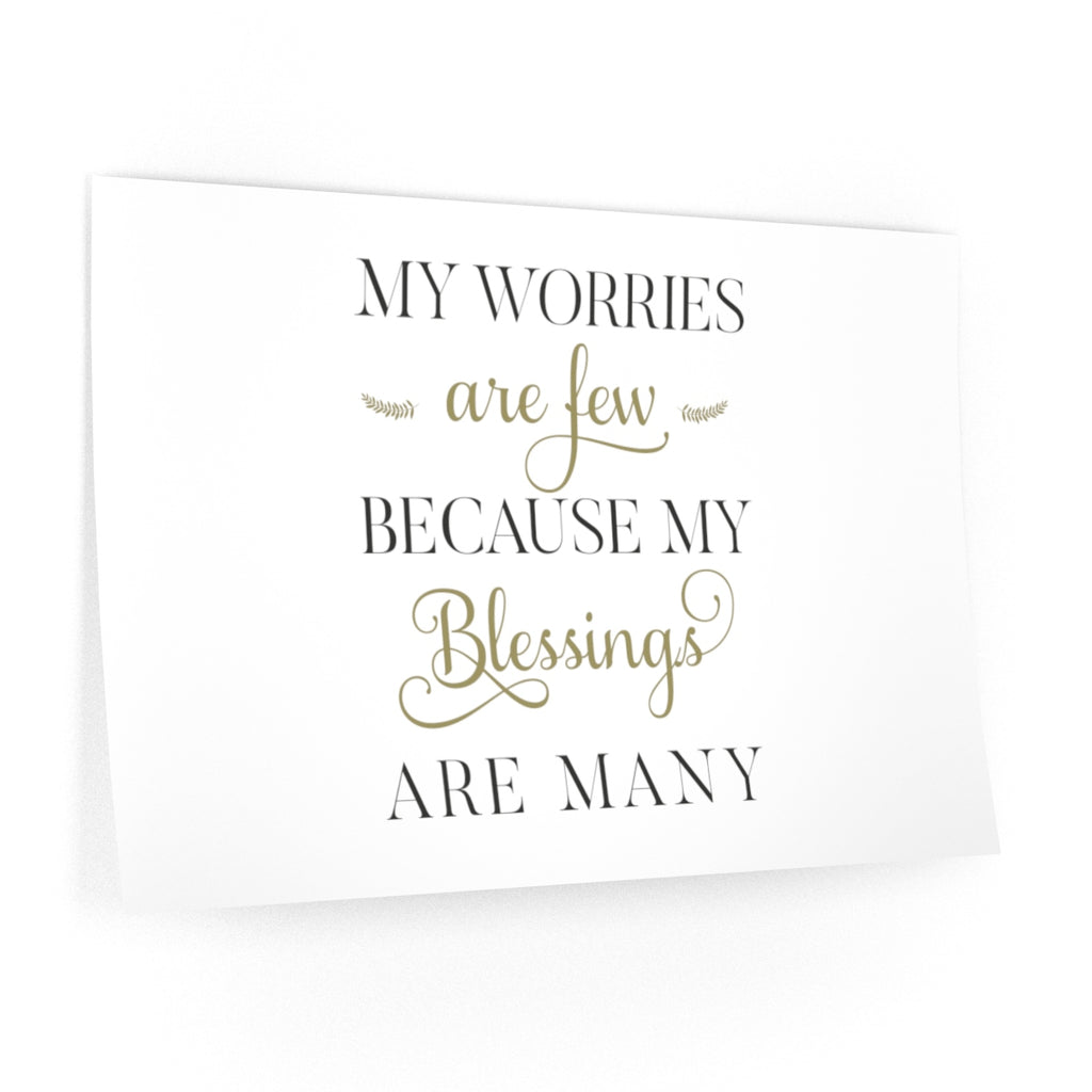 My Worries Are Few Because My Blessings Are Many Wall Decal - Inspired By Savy